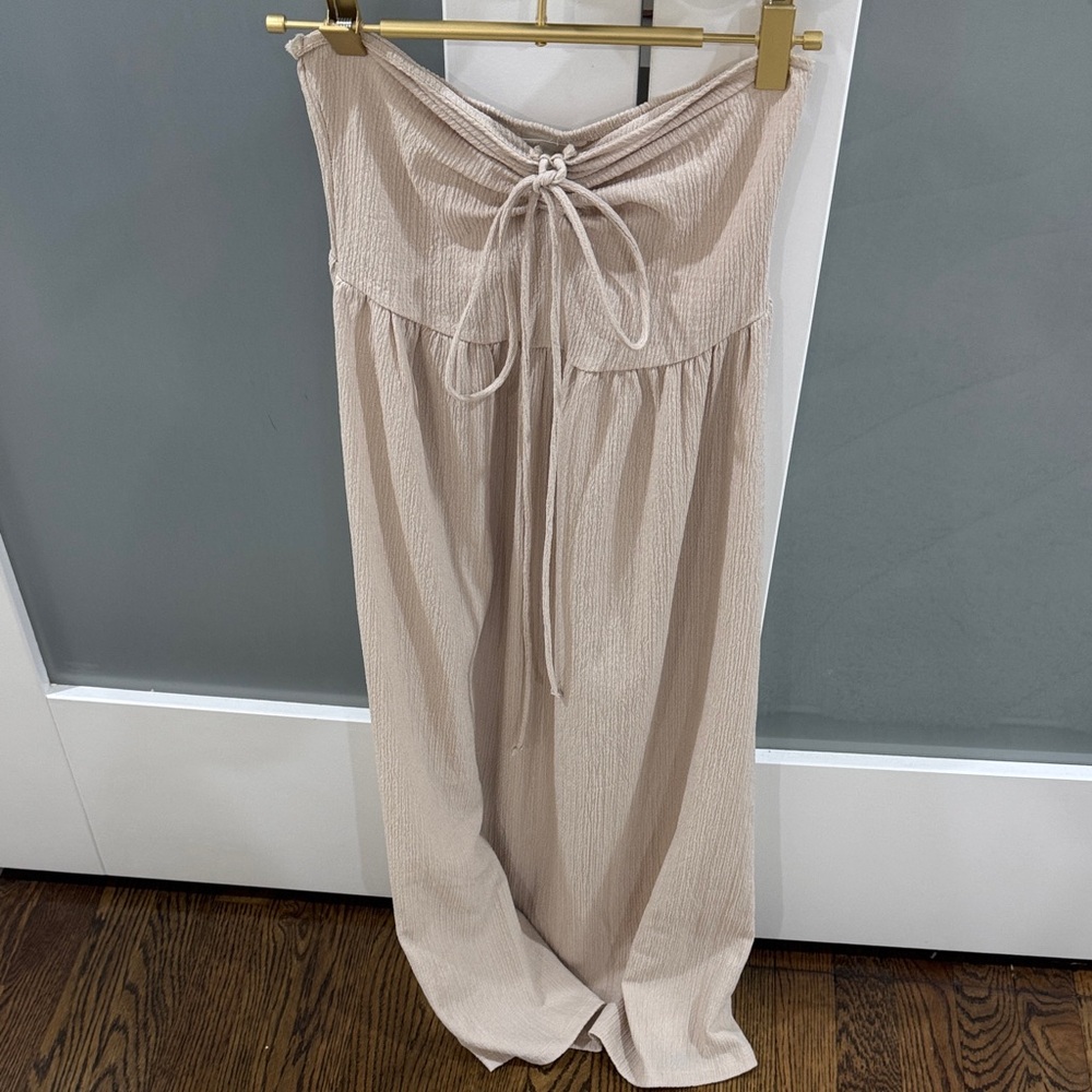H&M Strapless Dress in Beige